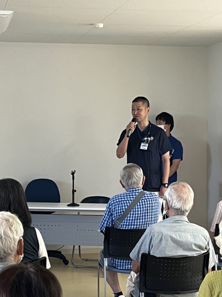 地域健康講座　今給黎院長より挨拶